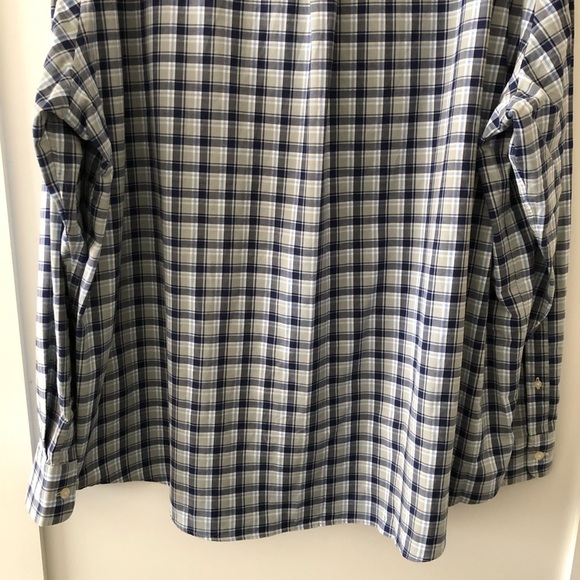 New Vineyard Vines Blue White Plaid Button Down Shirt XXL - Picture 10 of 10